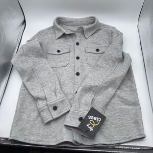 Art Class Boys Grey Button up L/S Fall Winter Shirt sizes x large 14 NWT